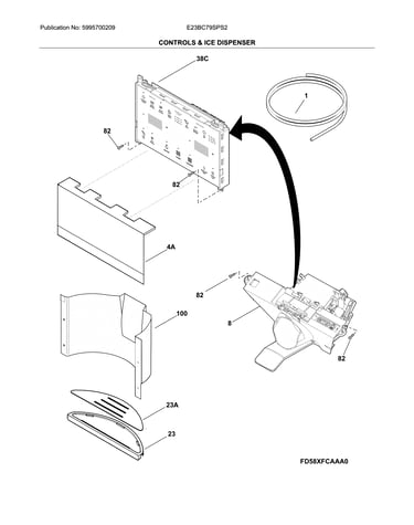 Controls & ice dispenser