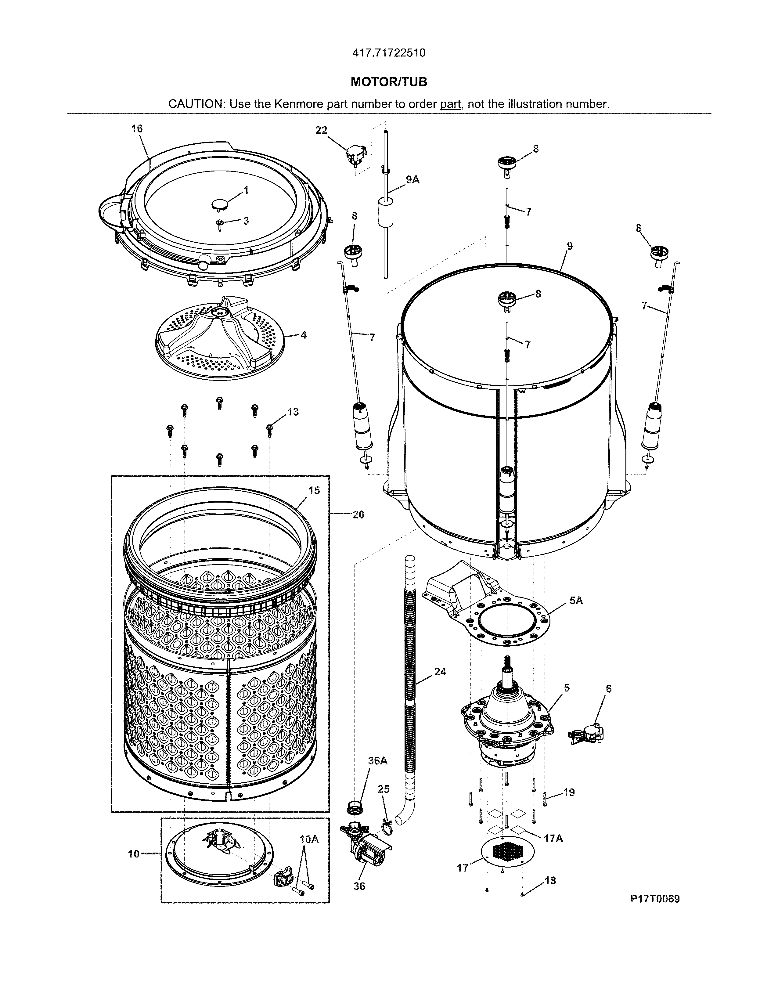 Motor/tub