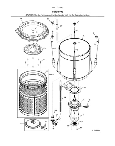Motor/tub