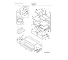 Frigidaire DGHF2360PFBA shelves diagram