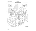 Frigidaire CFLE3900UW0 upper cabinet/drum heater diagram
