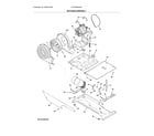 Frigidaire CFLE3900UW0 motor/blower/belt diagram