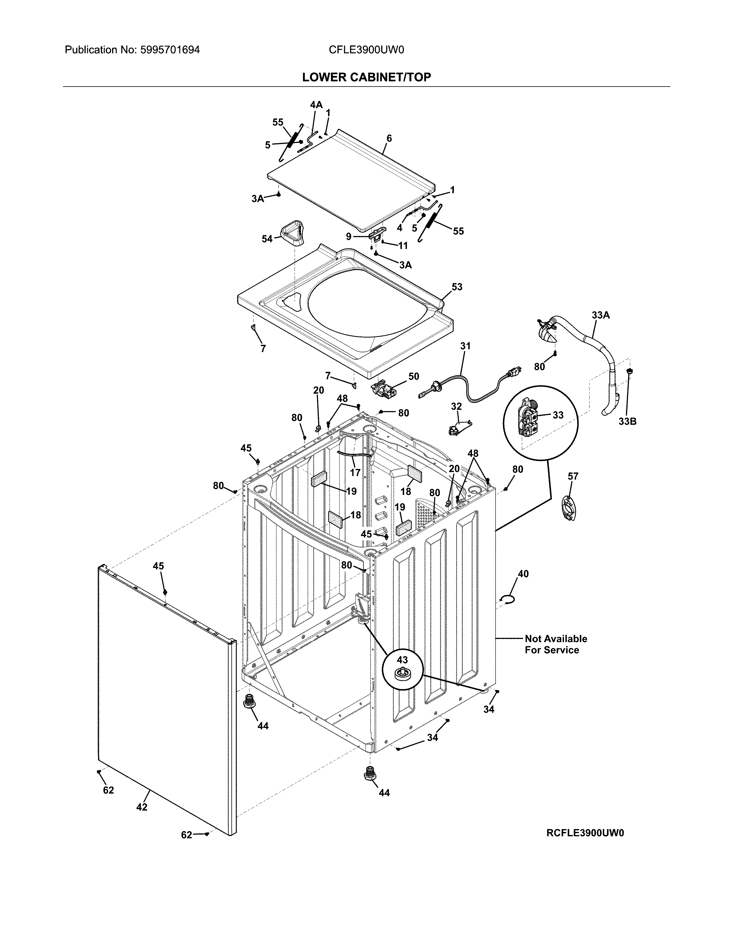 Lower cabinet/top