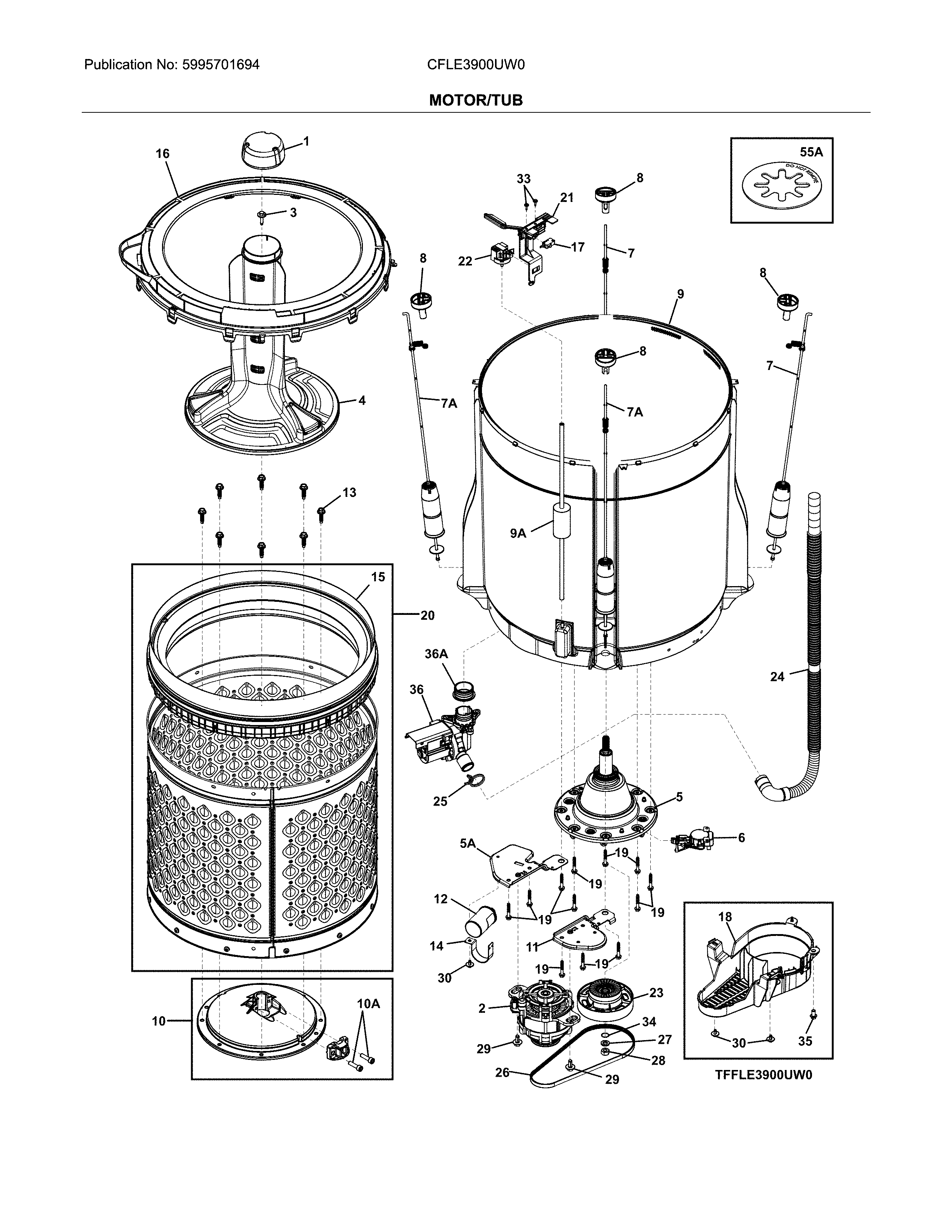 Motor/tub