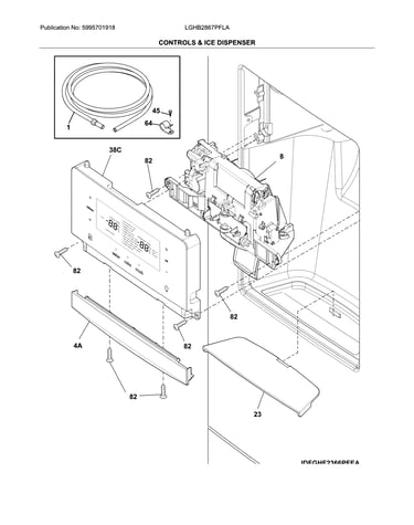 Controls & ice dispenser