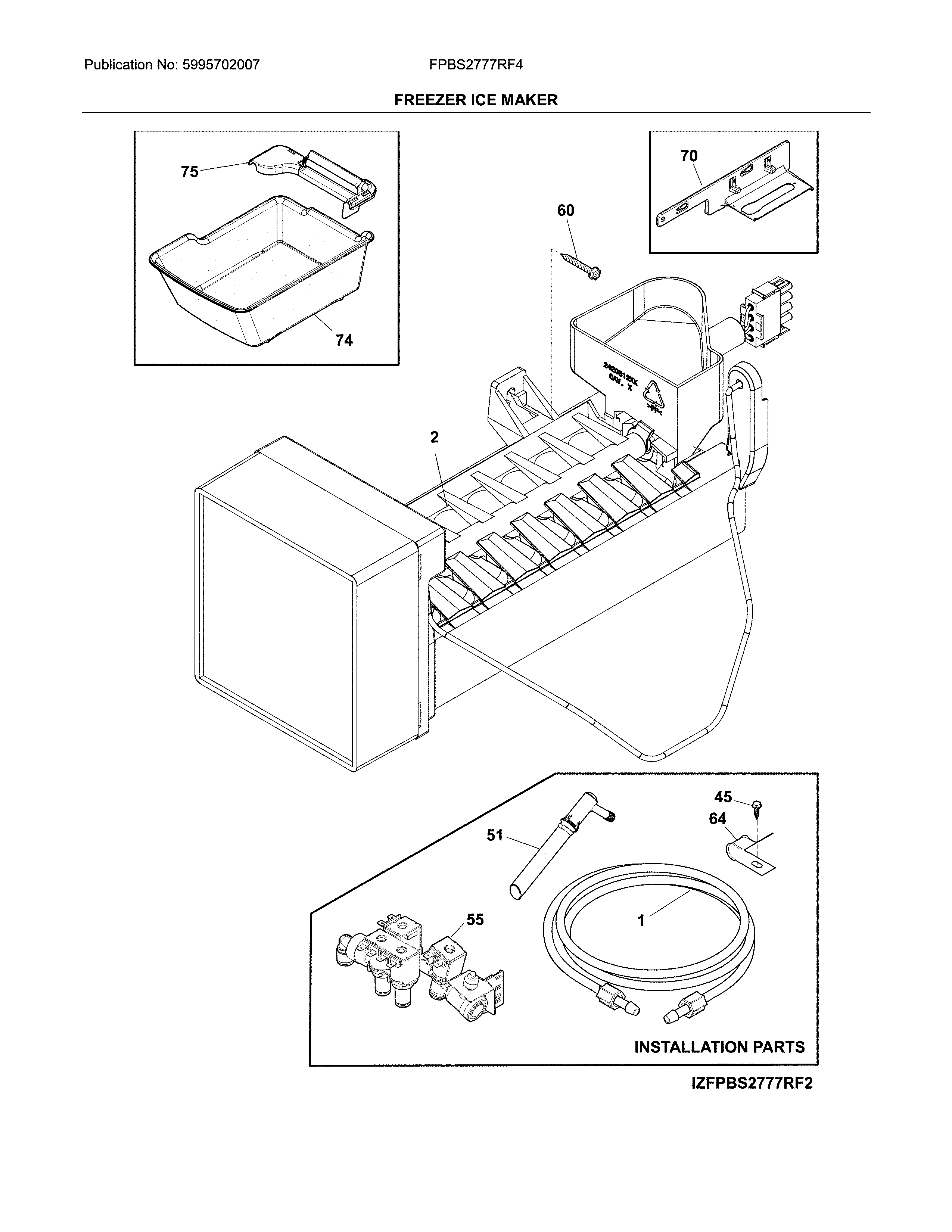 Freezer ice maker
