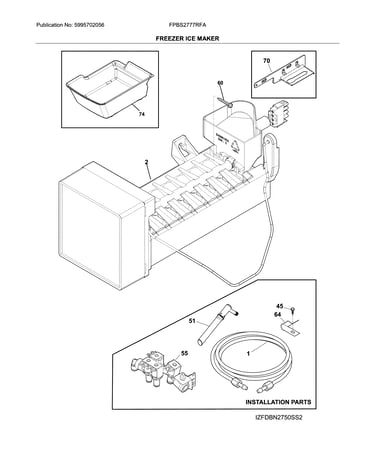Freezer ice maker