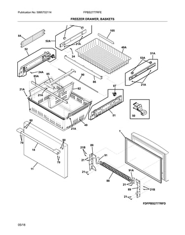 Freezer drawer, baskets