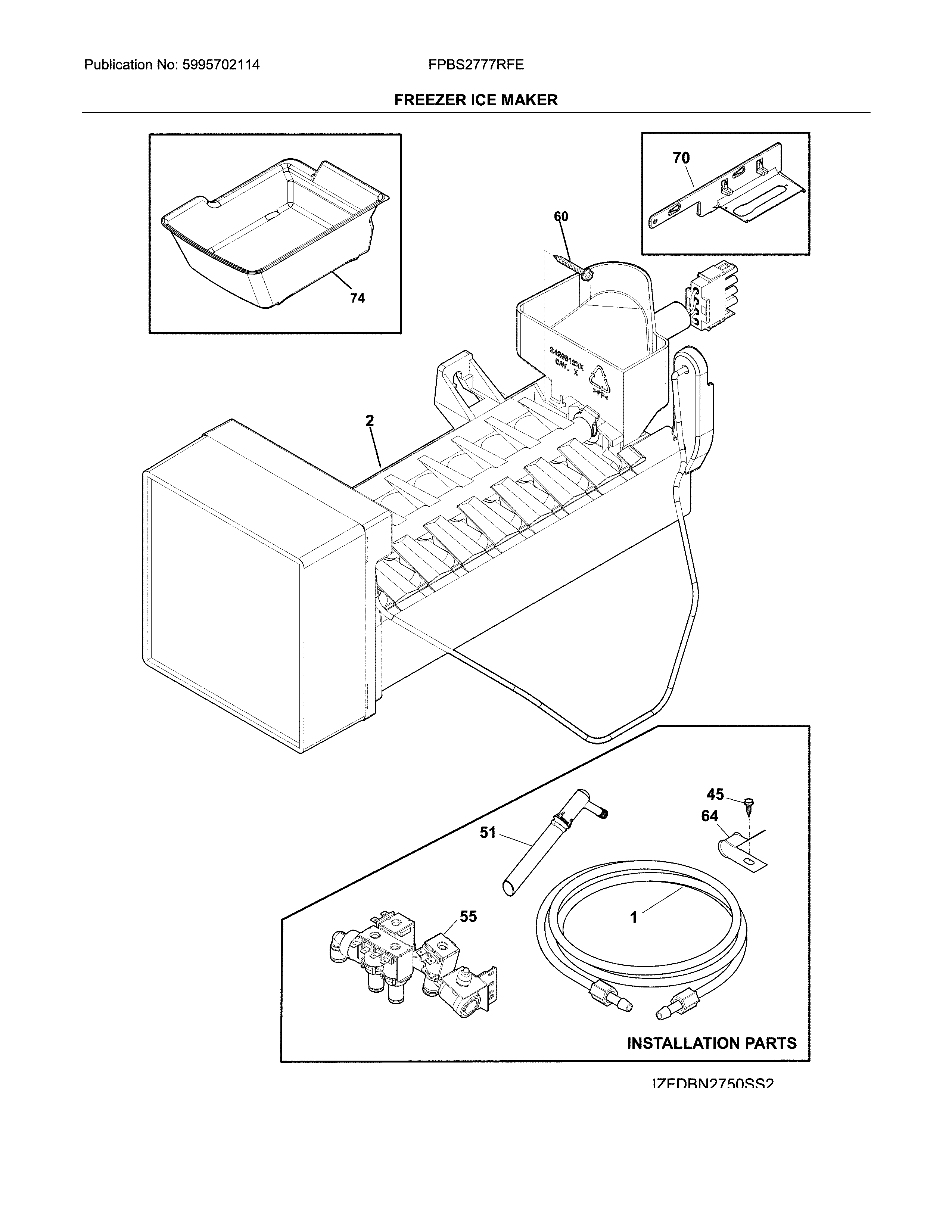 Freezer ice maker