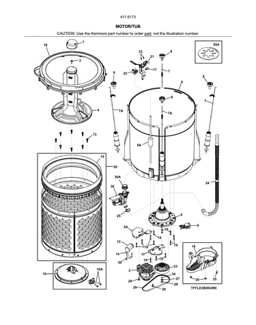 Motor/tub