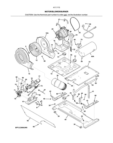 Motor/blower/burner