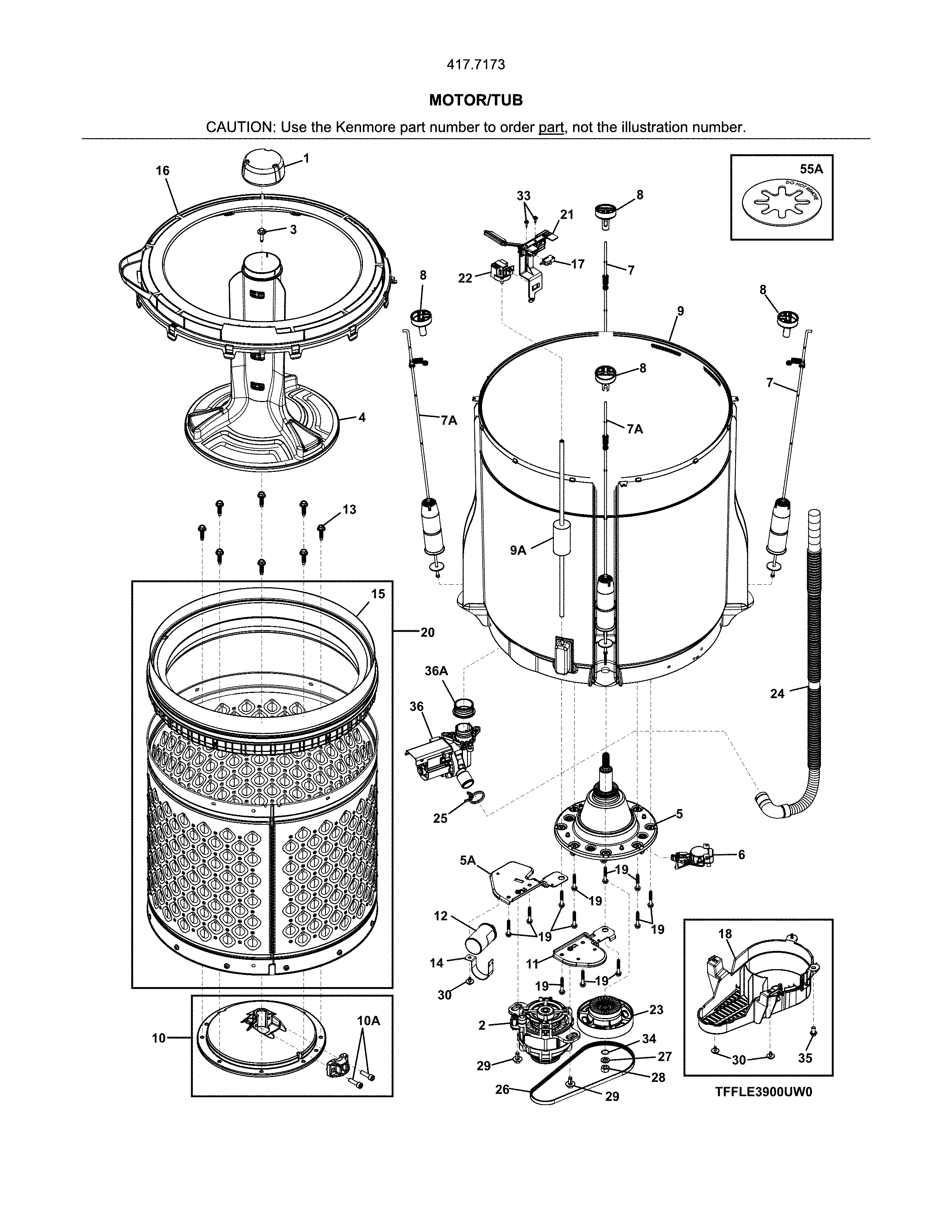 Motor/tub