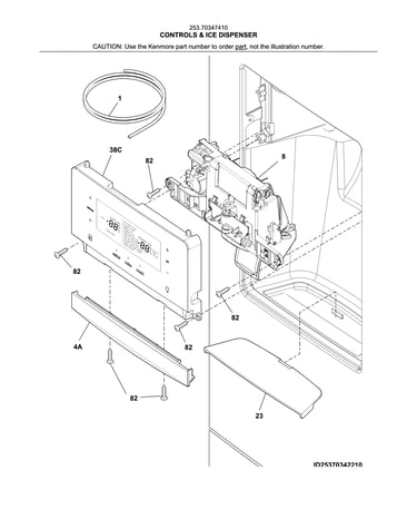 Controls & ice dispenser