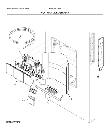 Controls & ice dispenser