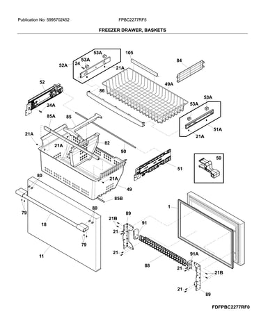 Freezer drawer, baskets