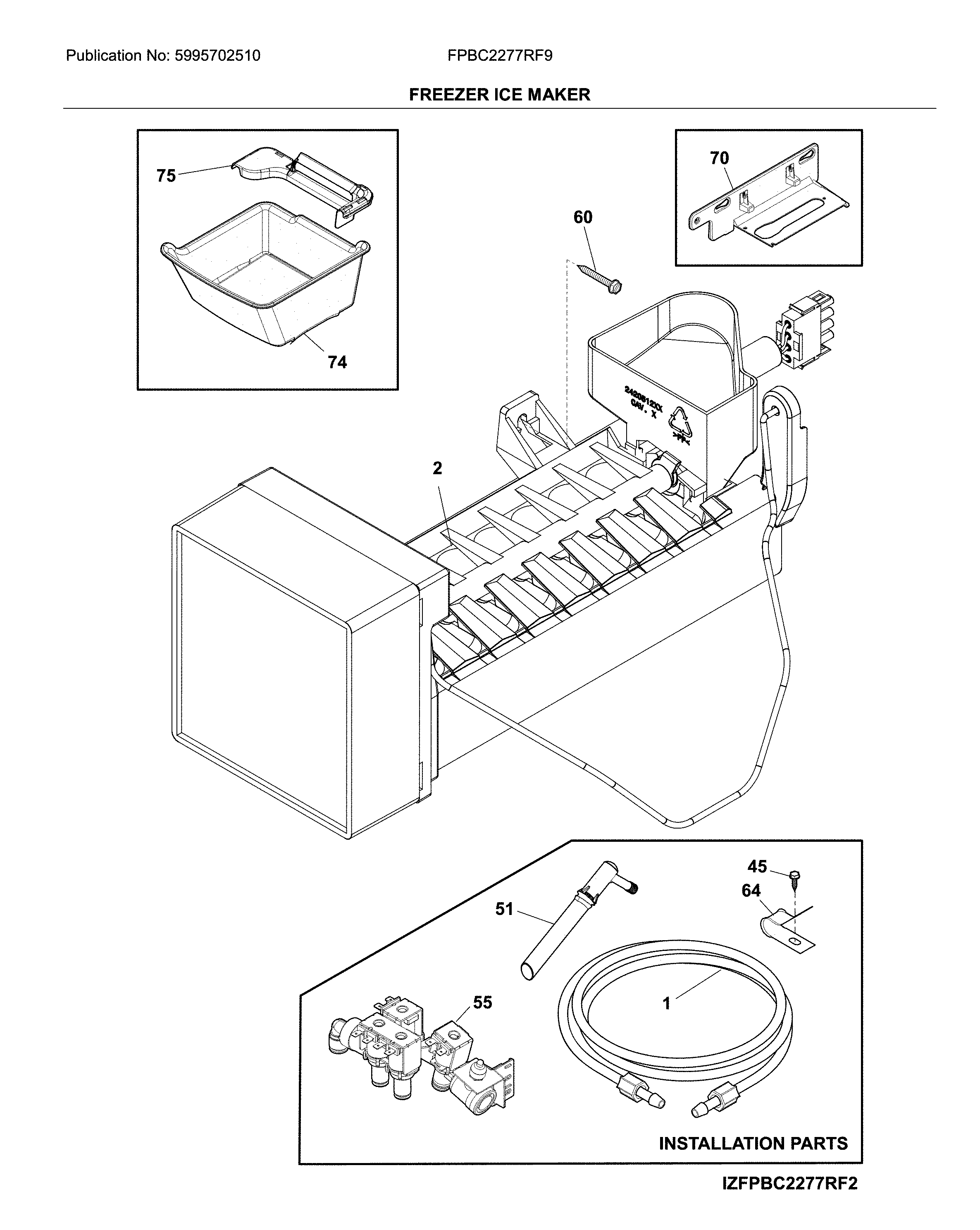 Freezer ice maker