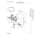 Frigidaire FPBC2277RFA controls & ice dispenser diagram