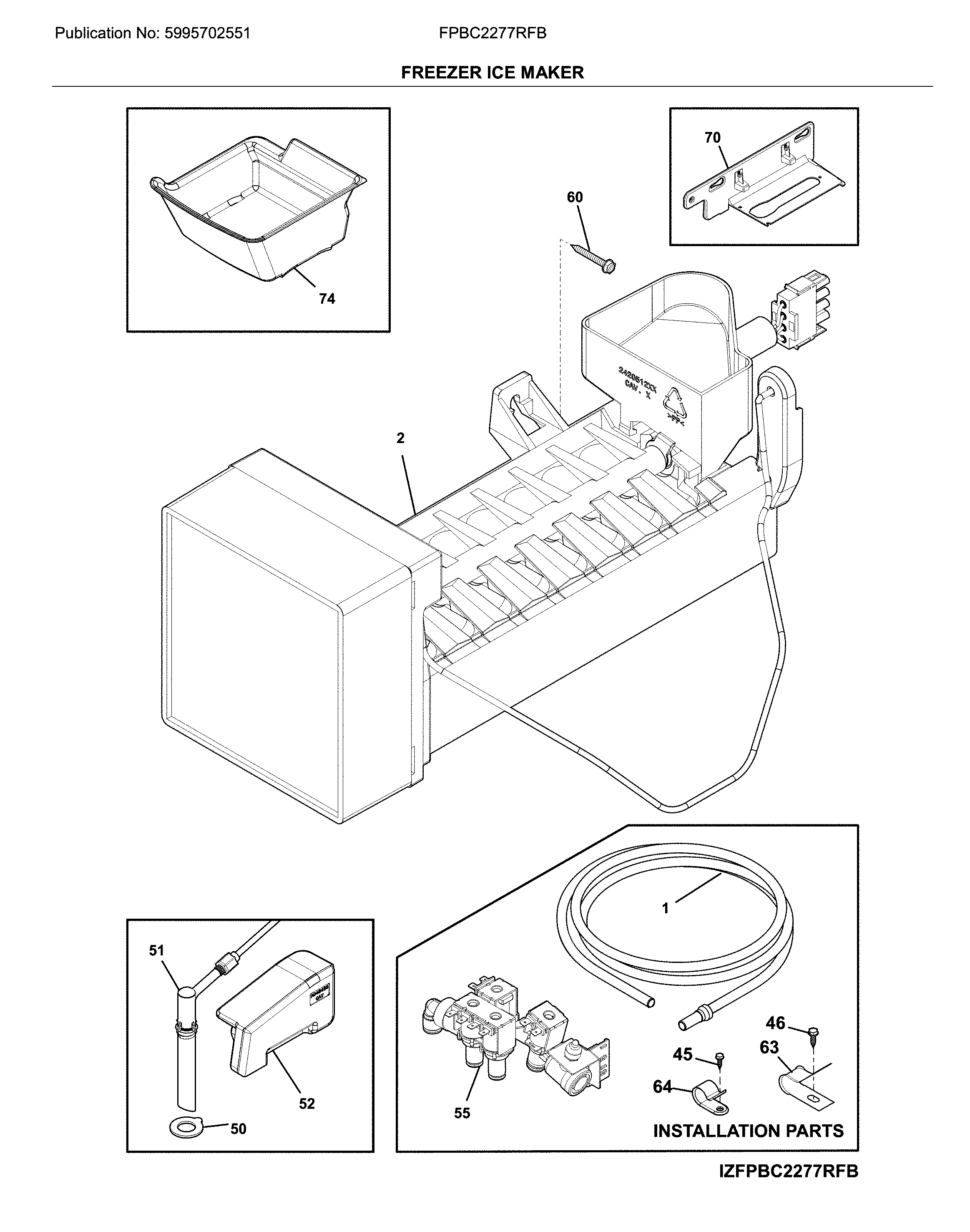 Freezer ice maker