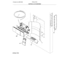 Frigidaire FPBC2277RFC controls & ice dispenser diagram