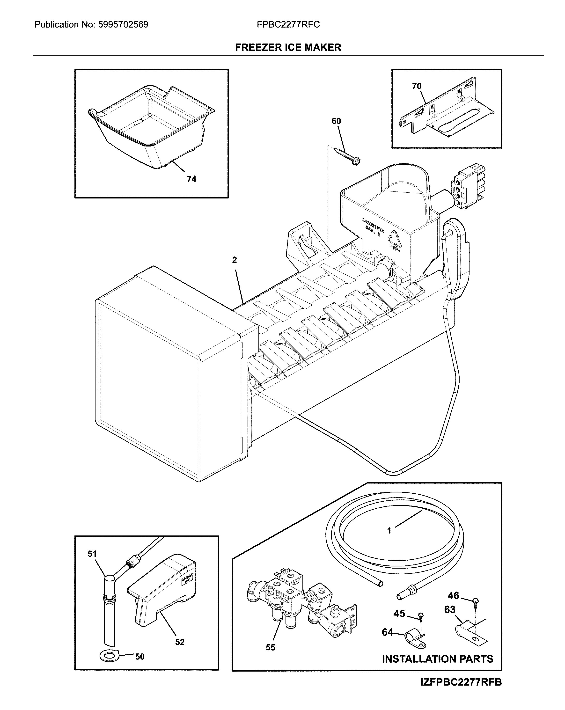 Freezer ice maker