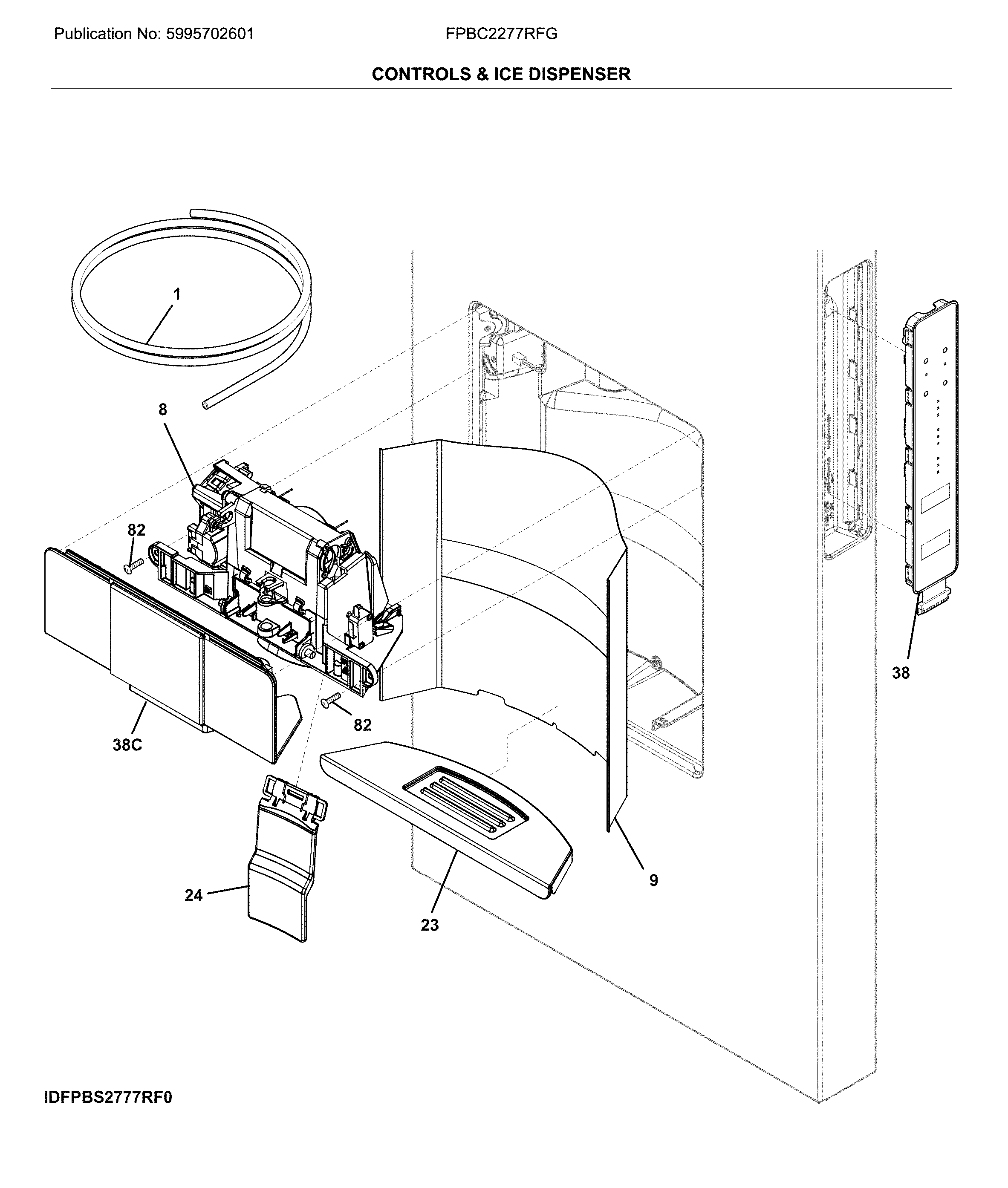 Conrol & ice dispenser