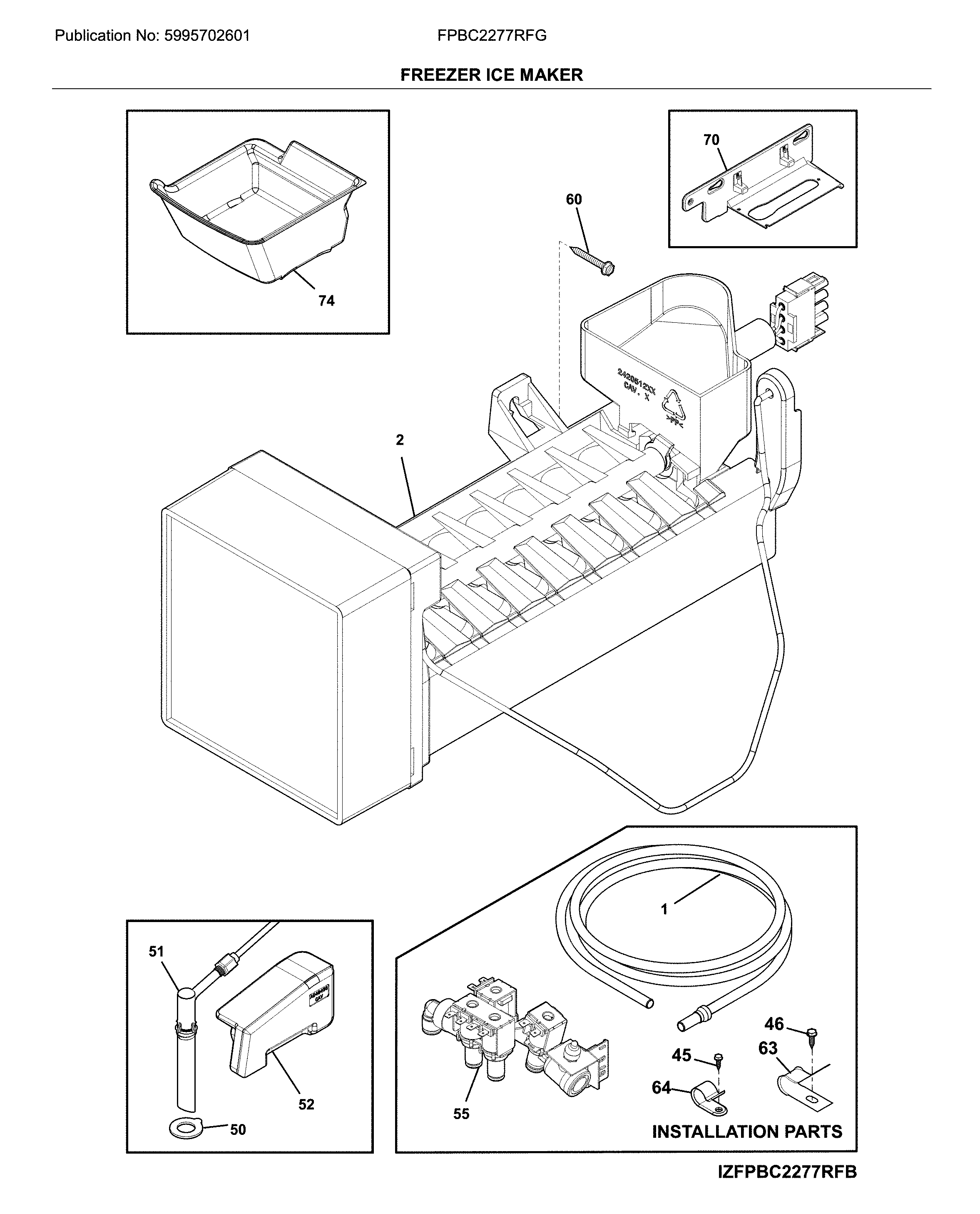Freezer ice maker
