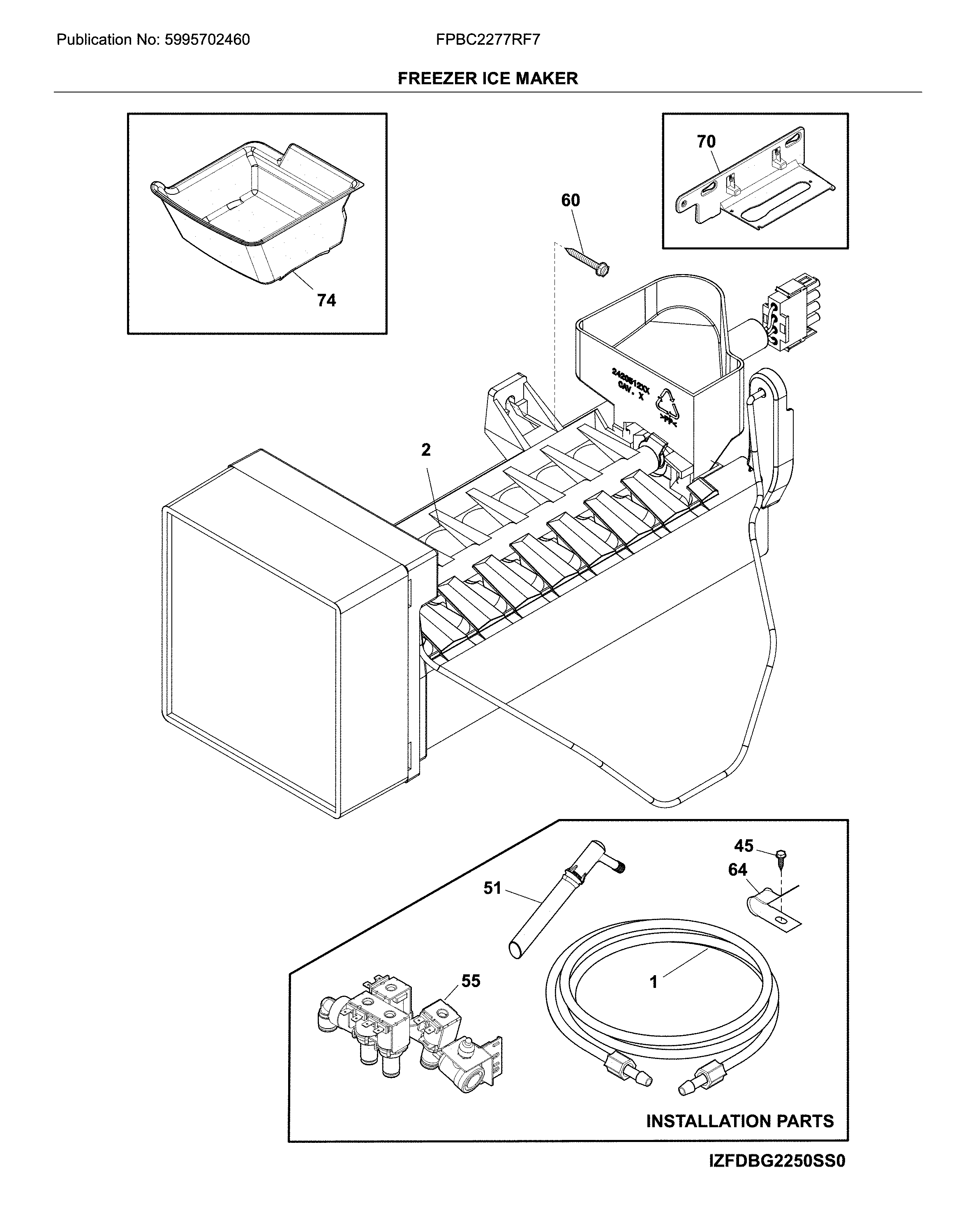 Freezer ice maker