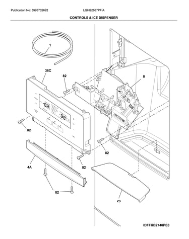Controls & ice dispenser