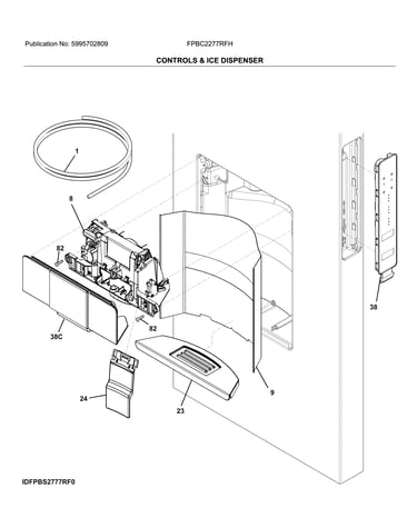 Controls & ice dispenser