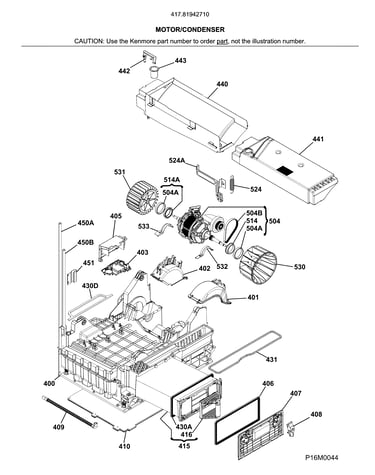 Motor/condenser