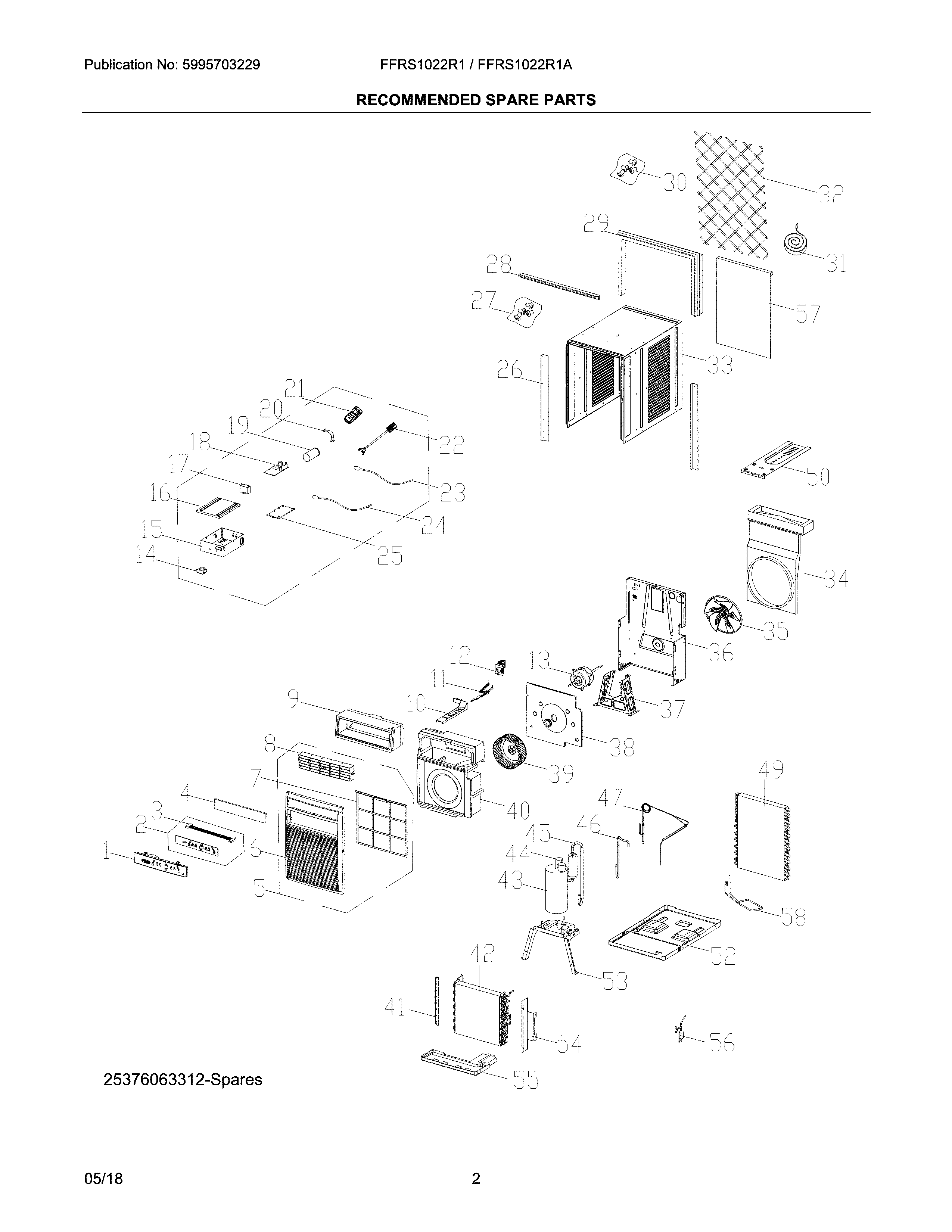 Recommended spare parts