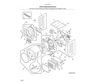 Kenmore 41761712511 upper cabinet/drum heater diagram