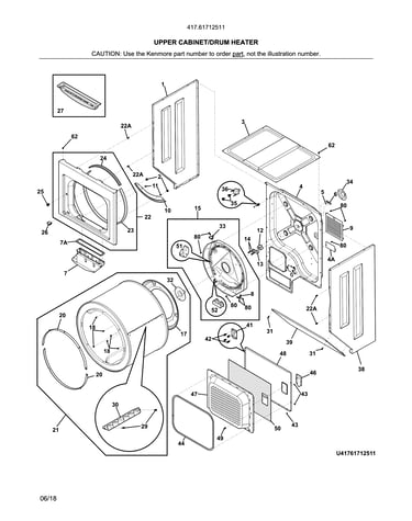Upper cabinet/drum heater