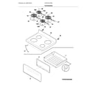 Frigidaire CFEF3012TWB top/drawer diagram