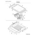 Frigidaire FPEH3077RFE top/drawer diagram