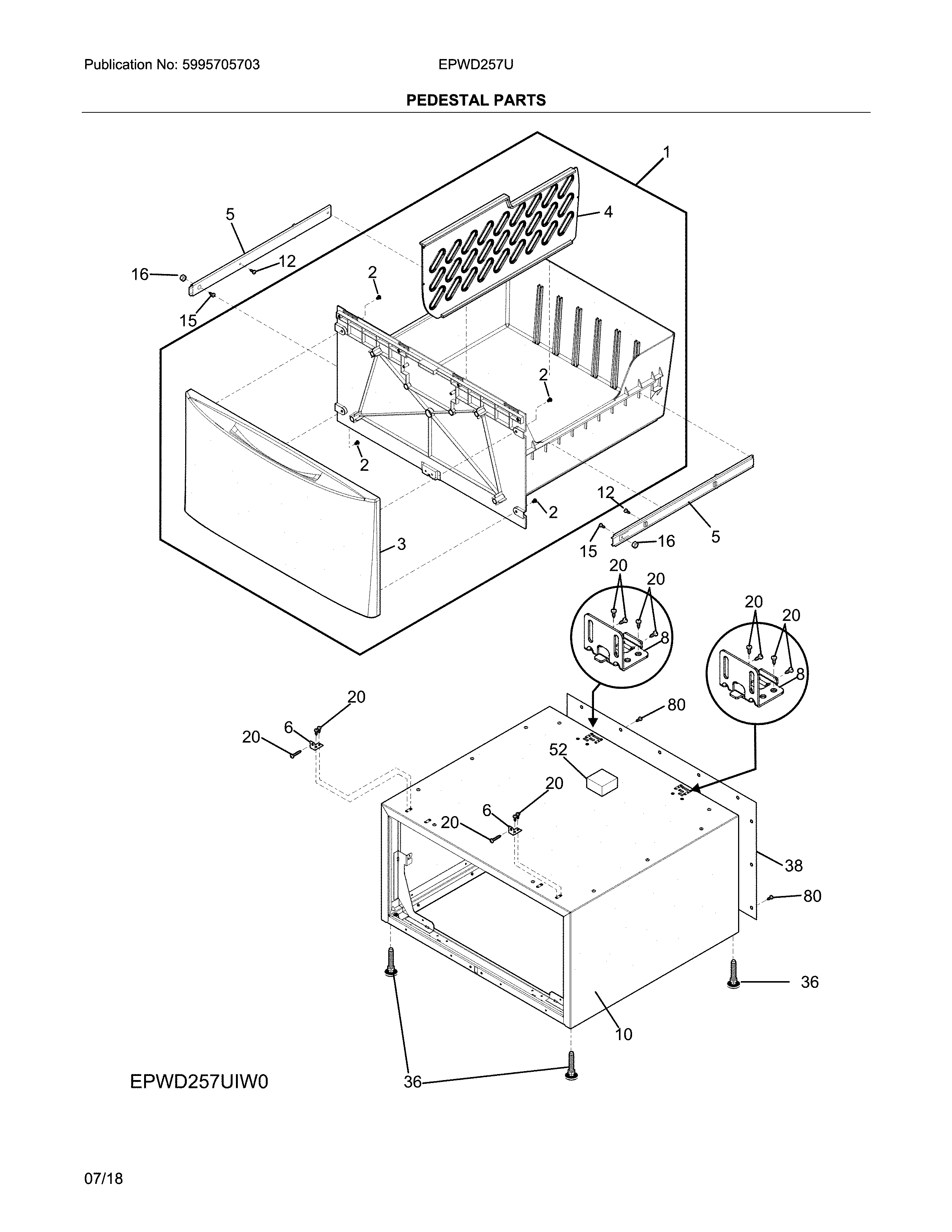 Pedestal parts