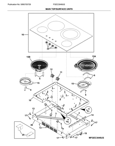 Main top/surface units