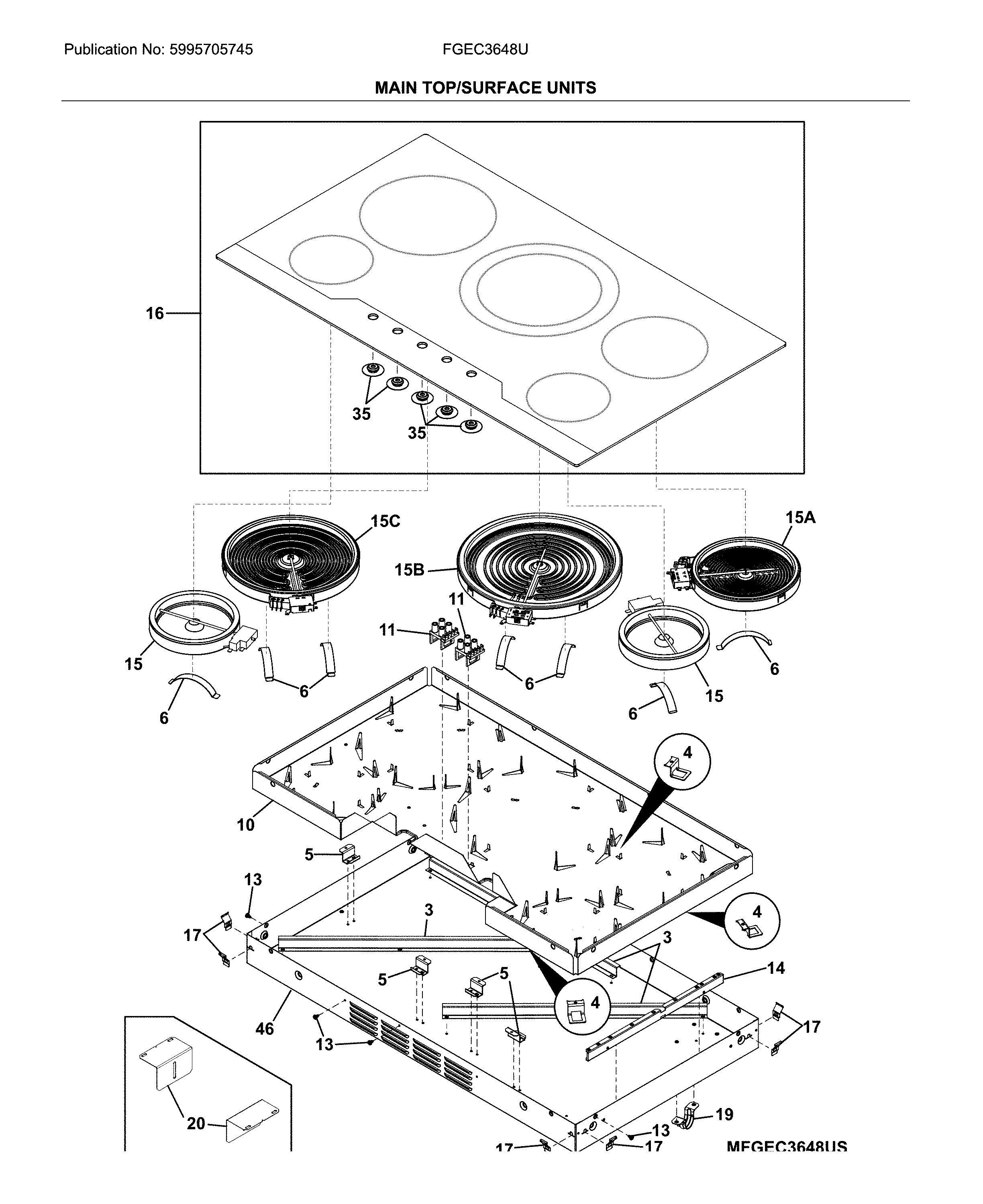 Main top/surface units