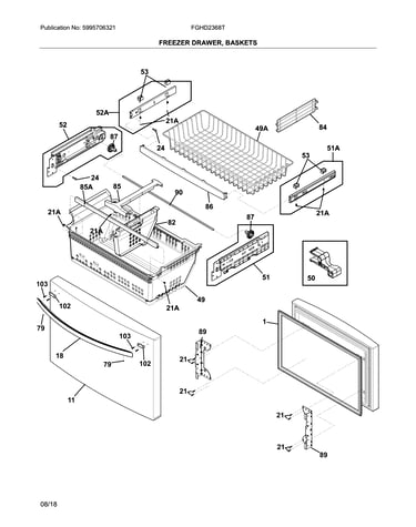 Freezer drawer, baskets