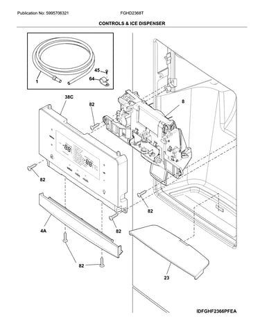 Controls & ice dispenser
