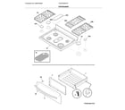 Frigidaire FGGF3059TFC top/drawer diagram