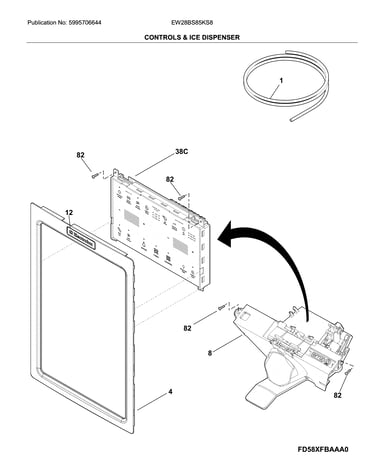 Controls & ice dispenser