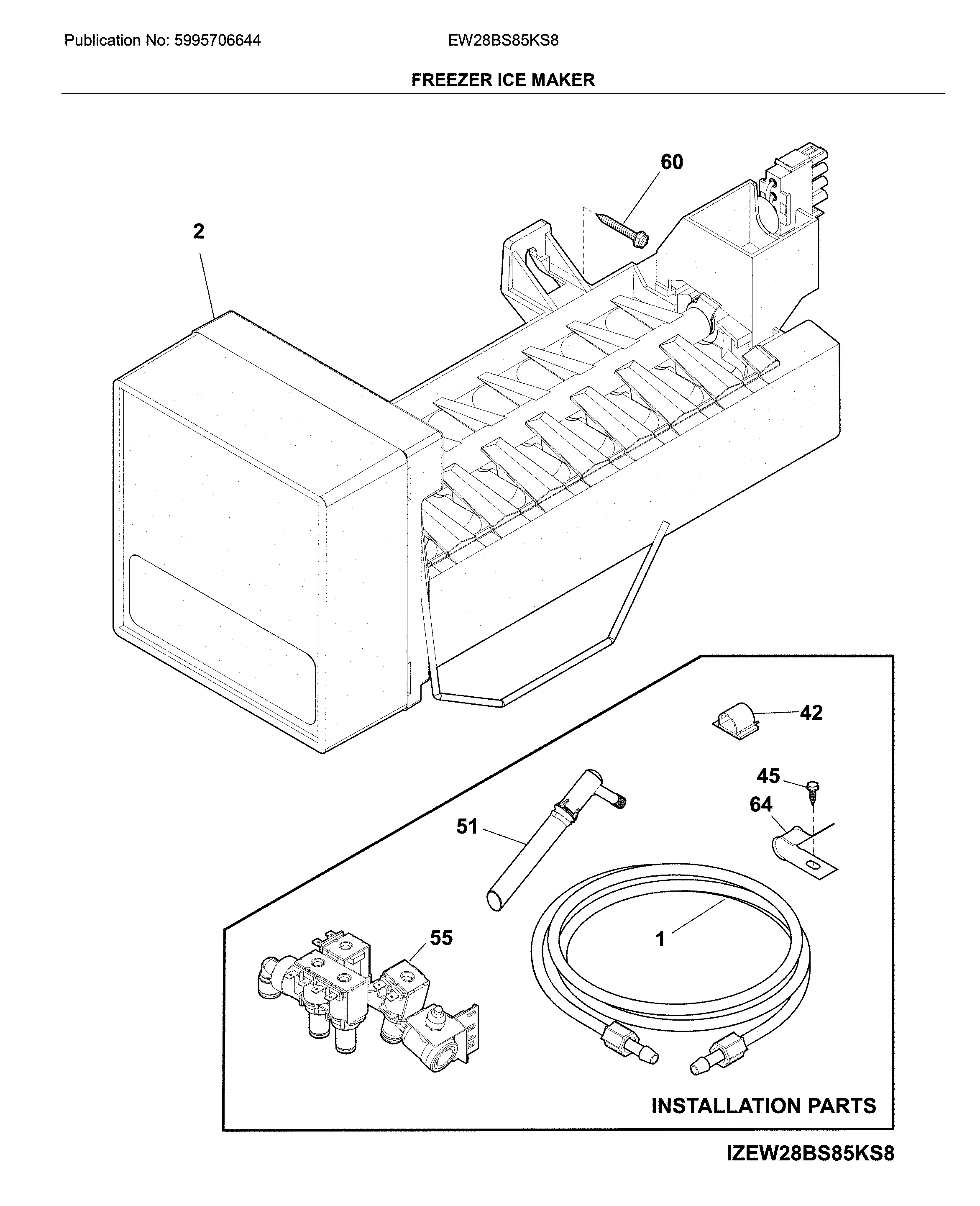 Freezer ice maker