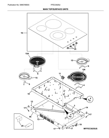 Main top/surface units