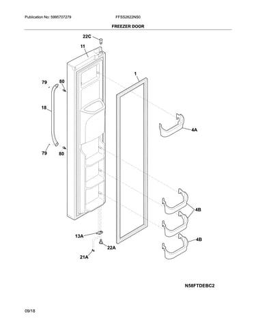 Freezer door