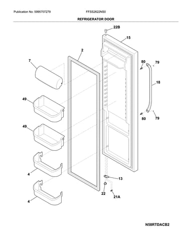 Refrigerator door