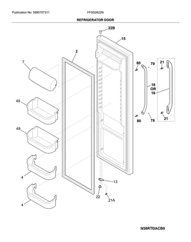 Refrigerator door