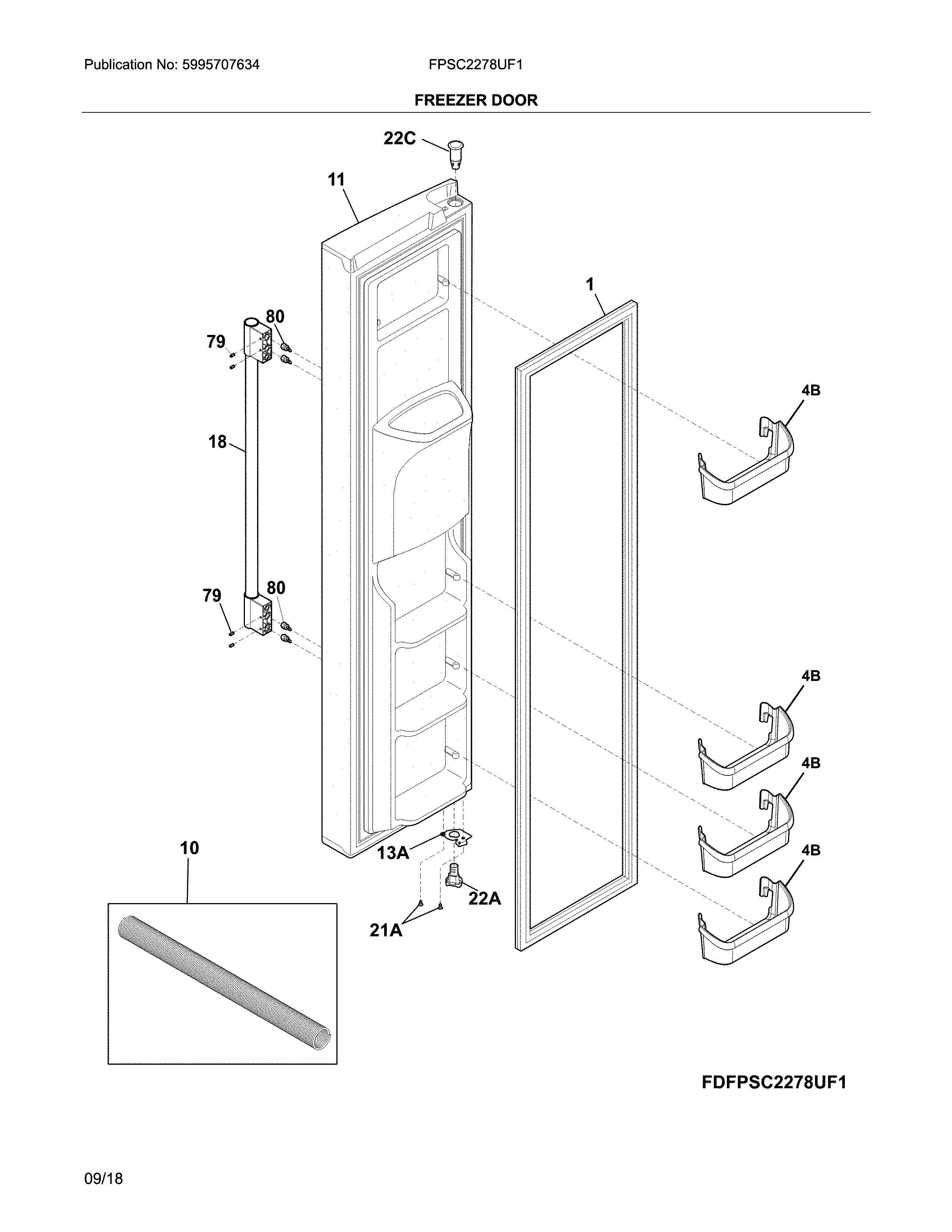 Freezer door