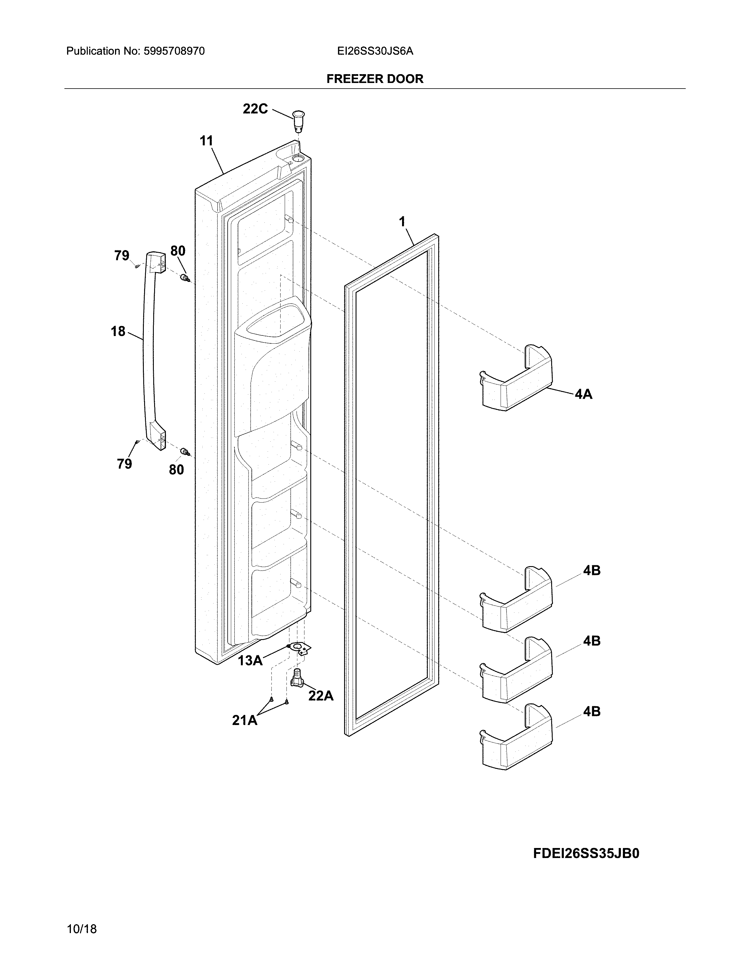 Freezer door
