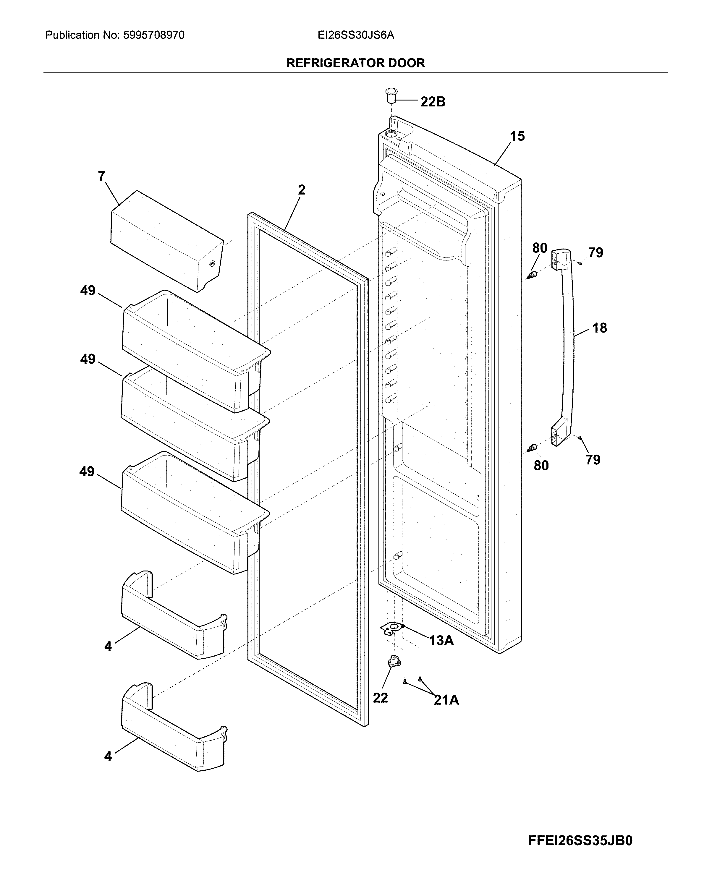 Refrigerator door